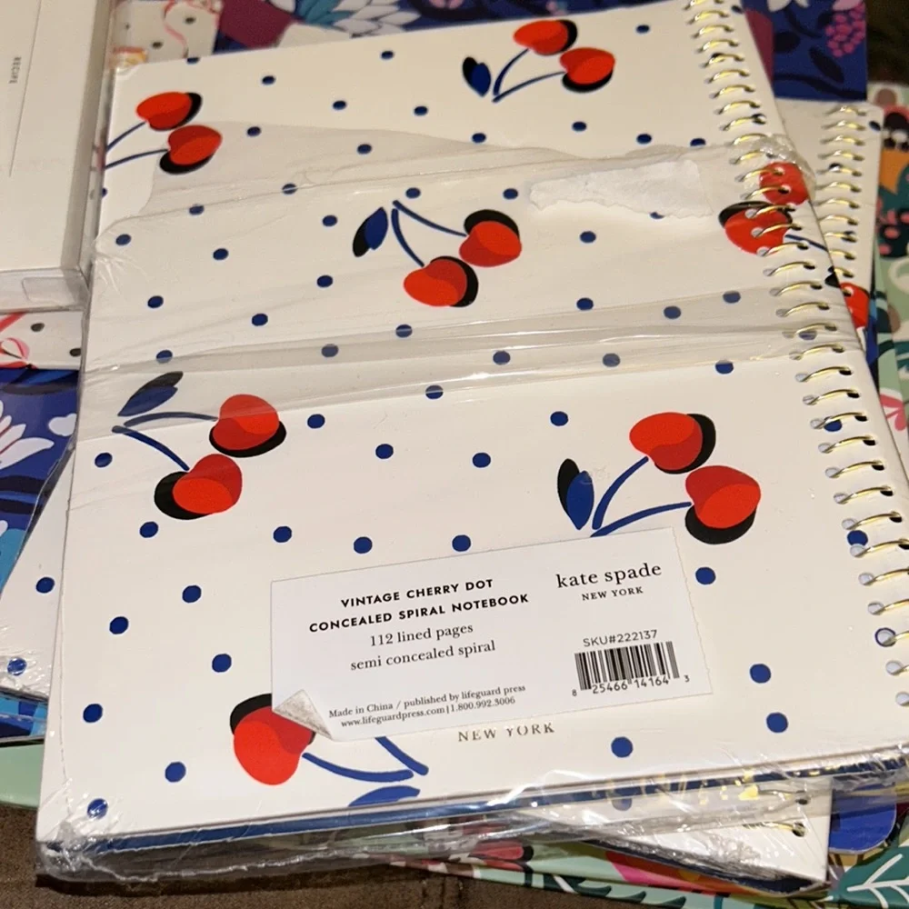NEW Kate Spade New York Cherry🍒 Small Concealed Spiral Notebook